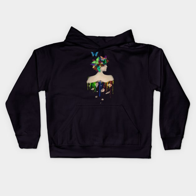 Metamorphosis Girl Kids Hoodie by beatrizxe